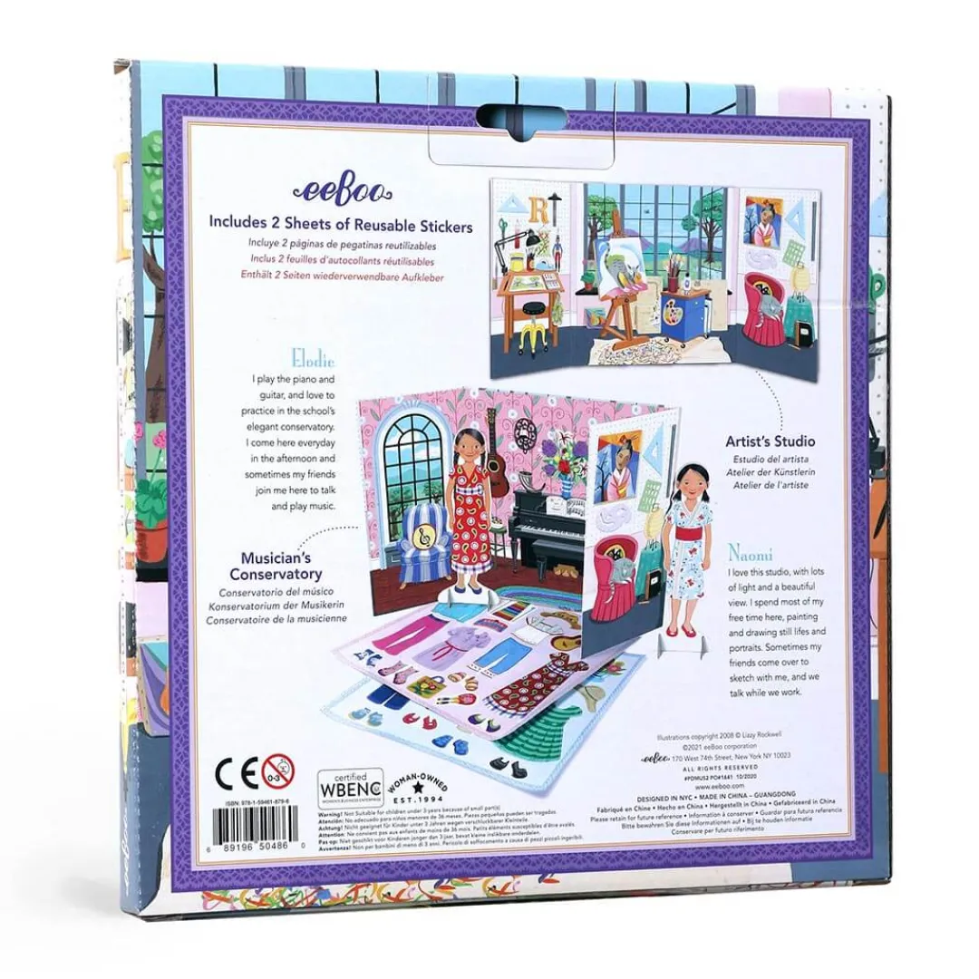 eeBoo 6 Years|5 Years < A Day in Paris Paper Doll Set