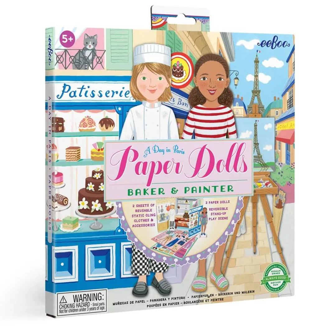 eeBoo 6 Years|5 Years < A Day in Paris Paper Doll Set