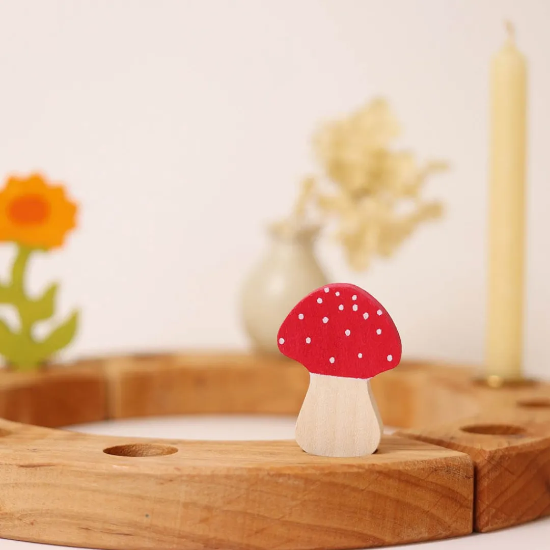 Grimm's Spiel u0026 Holz Summer Nature Table|Wooden Toys < Agaric Toadstool Decorative Figure