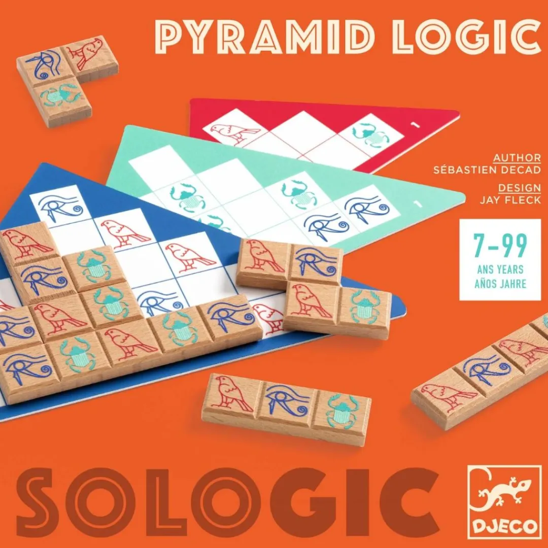Djeco Wooden Toys|Games < Ancient Egyptian Pyramid Logic Game