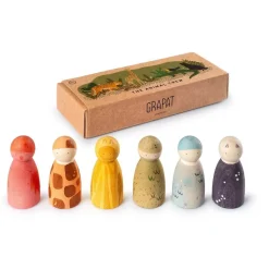 Grapat Wooden Toys|4 Years < Animal Crew Wooden Nins Set