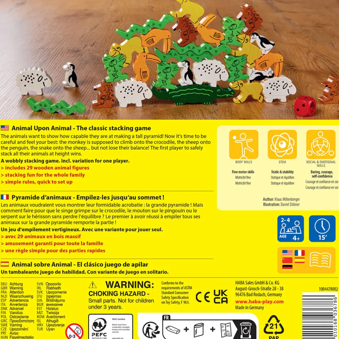 HABA 6 Years|5 Years < Animal Upon Animal Stacking Game