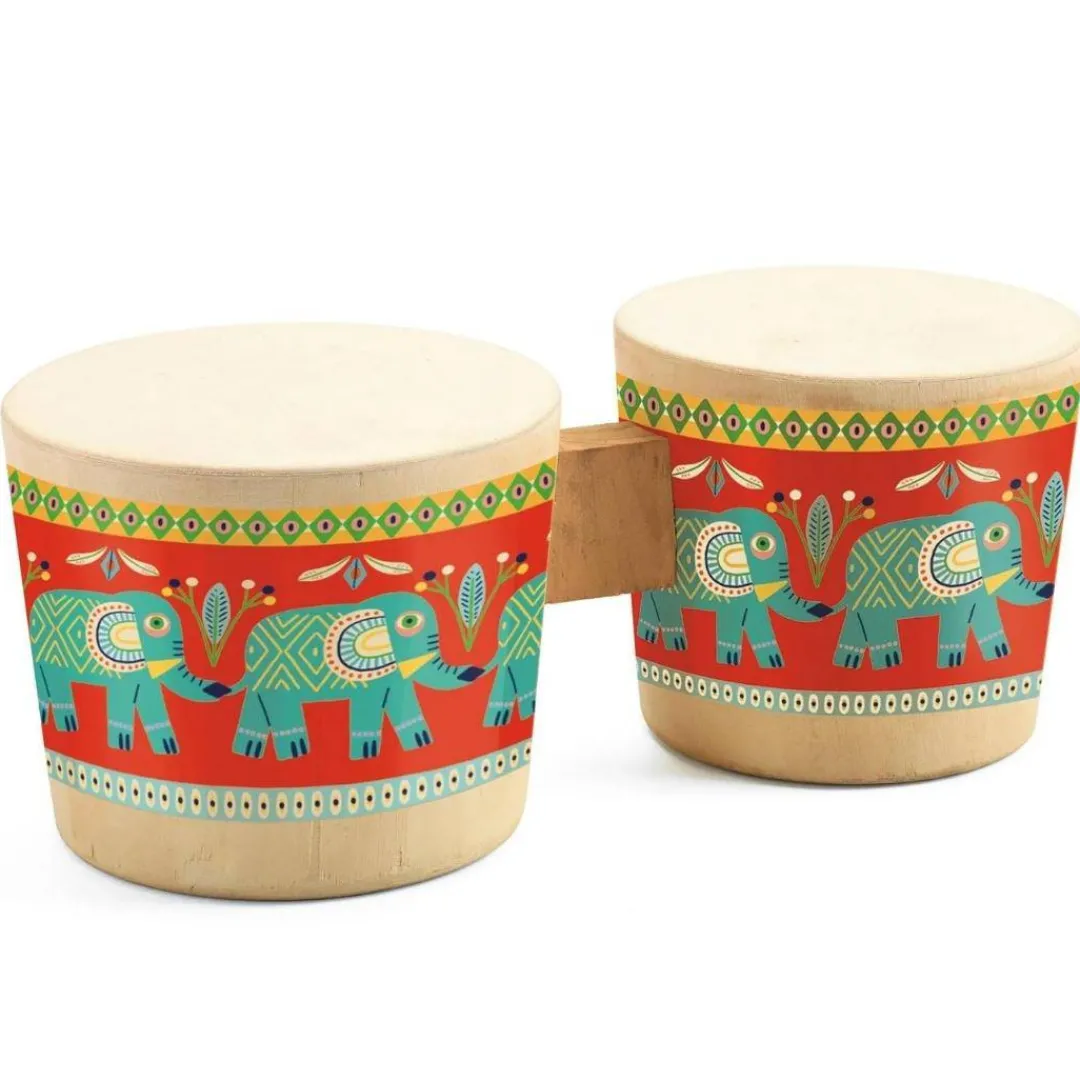 Djeco Wooden Toys|4 Years < Animambo Bongo Drums Musical Instrument