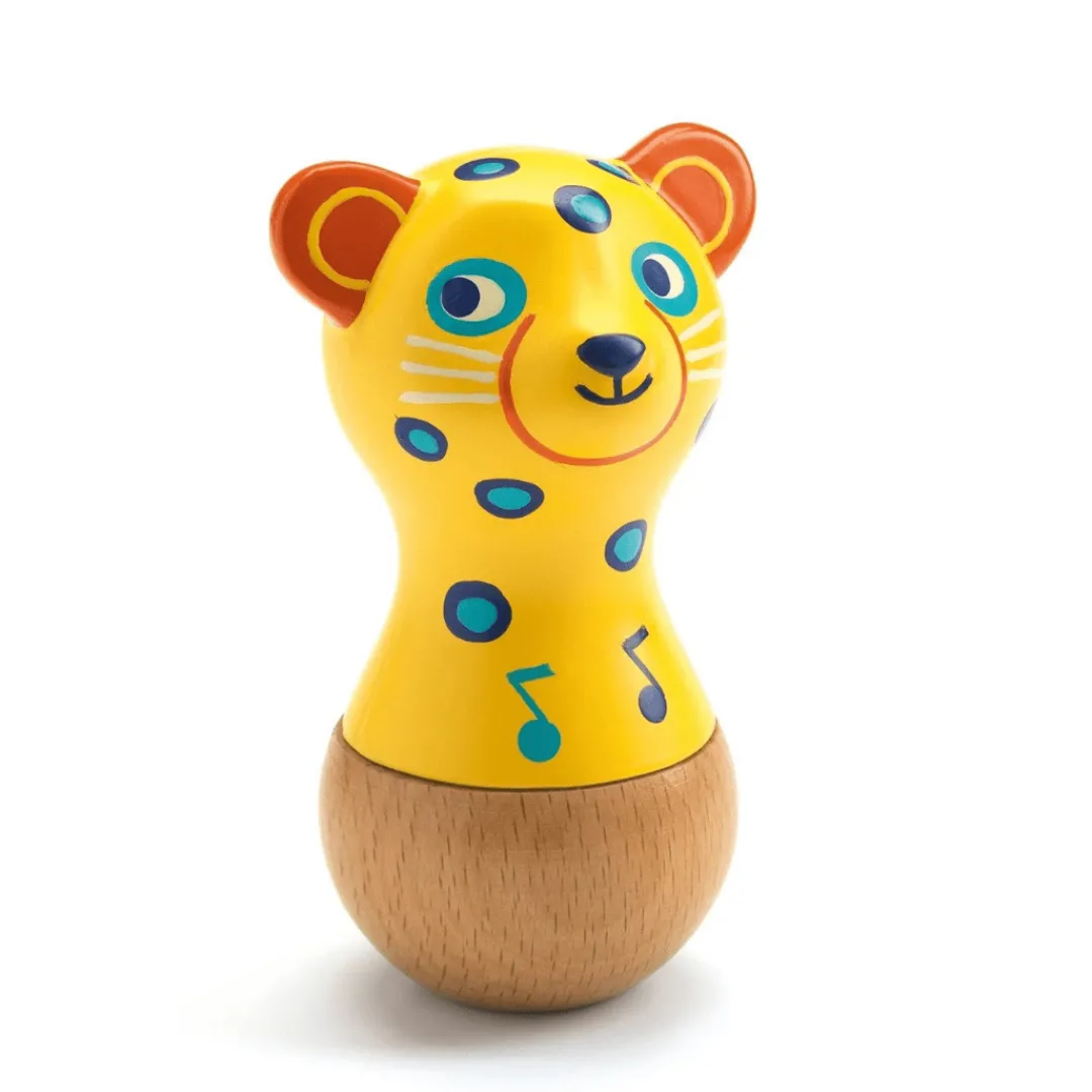 Djeco 12-24 Months|Wooden Toys < Animambo Jaguar Maraca Musical Instrument