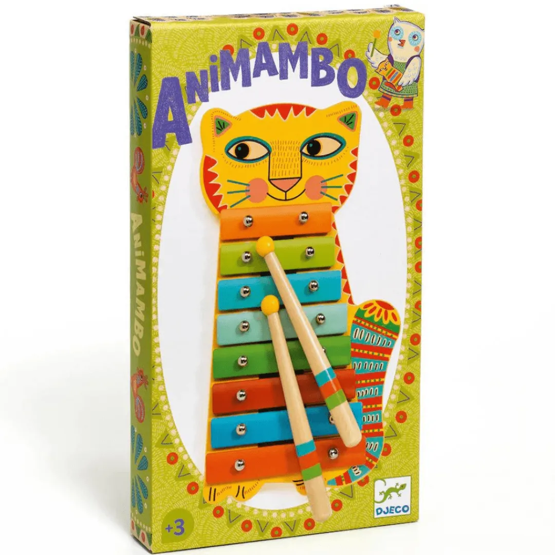 Djeco Wooden Toys|4 Years < Animambo Metallophone Musical Instrument