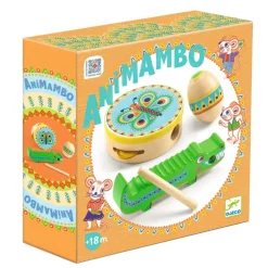 Djeco 12-24 Months|Wooden Toys < Animambos 3 Piece Instrument Music Set