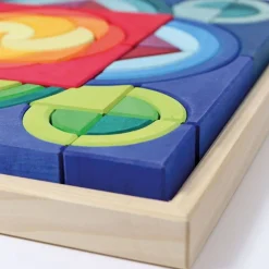 Grimm's Spiel u0026 Holz Wooden Toys|4 Years < Arcs in Squares Wooden Building Block Set