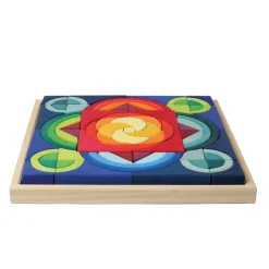 Grimm's Spiel u0026 Holz Wooden Toys|4 Years < Arcs in Squares Wooden Building Block Set