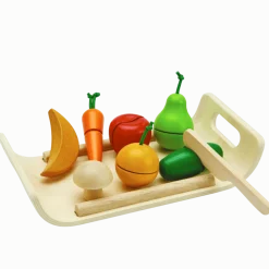 PlanToys Wooden Toys|4 Years < Assorted Fruit & Vegetable Play Set