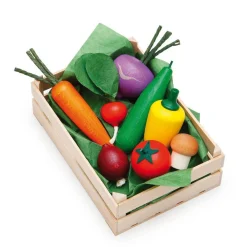 Erzi Wooden Toys|3 Years < Assorted Wooden Vegetables in Crate