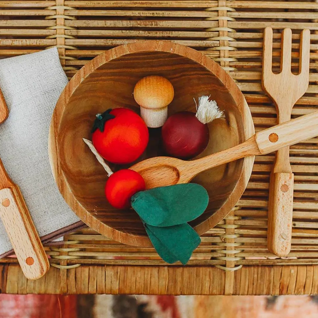 Erzi Wooden Toys|3 Years < Assorted Wooden Vegetables in Crate