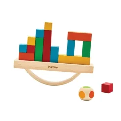 PlanToys Wooden Toys|4 Years < Balancing Cargo Block Game