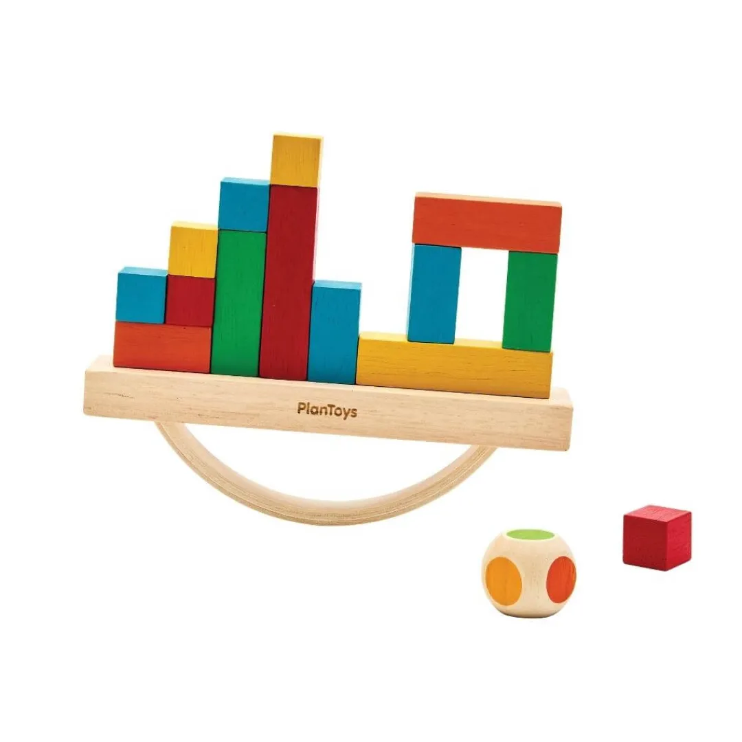 PlanToys Wooden Toys|4 Years < Balancing Cargo Block Game