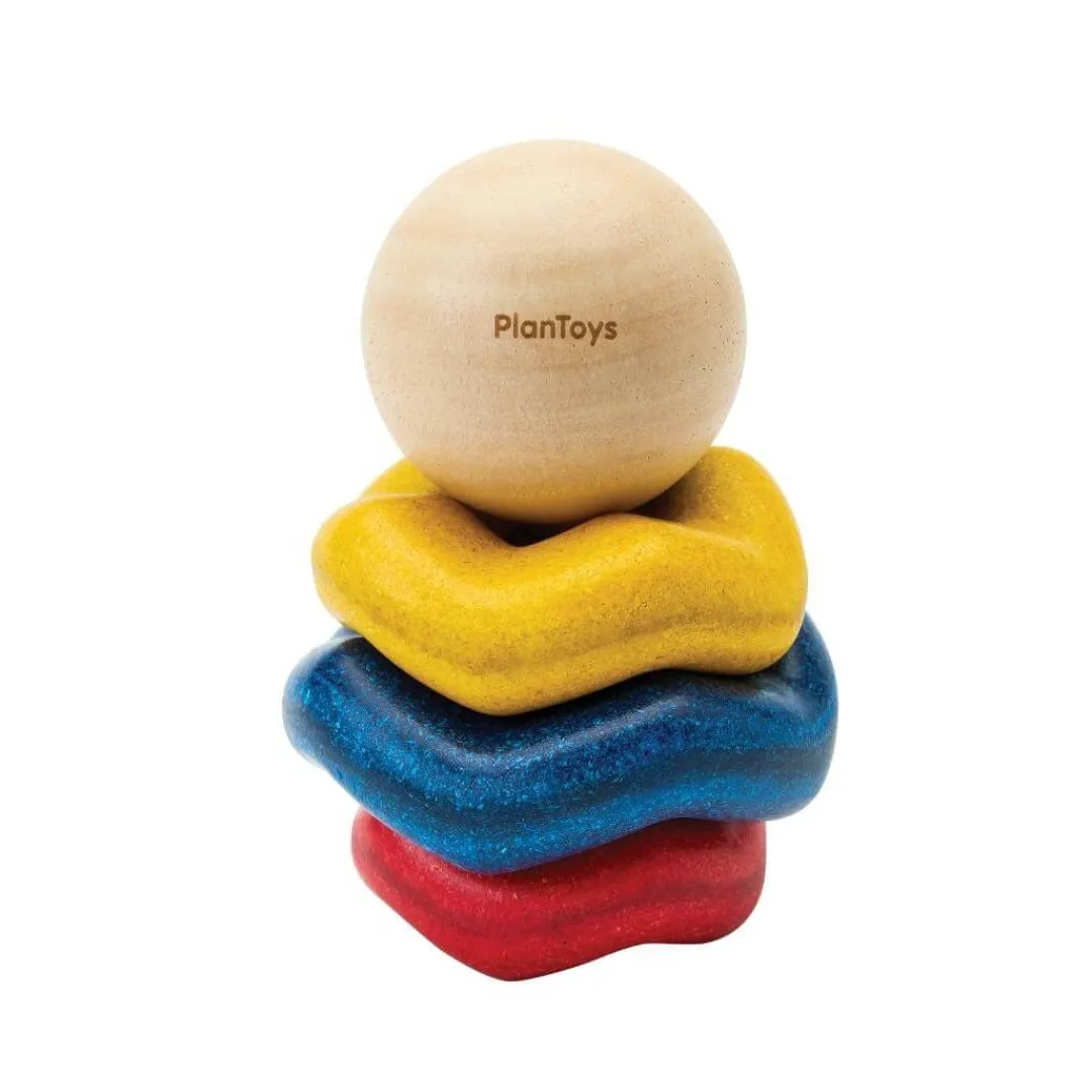 PlanToys 12-24 Months|Early Learning < Ball and Wave Stacking Toy