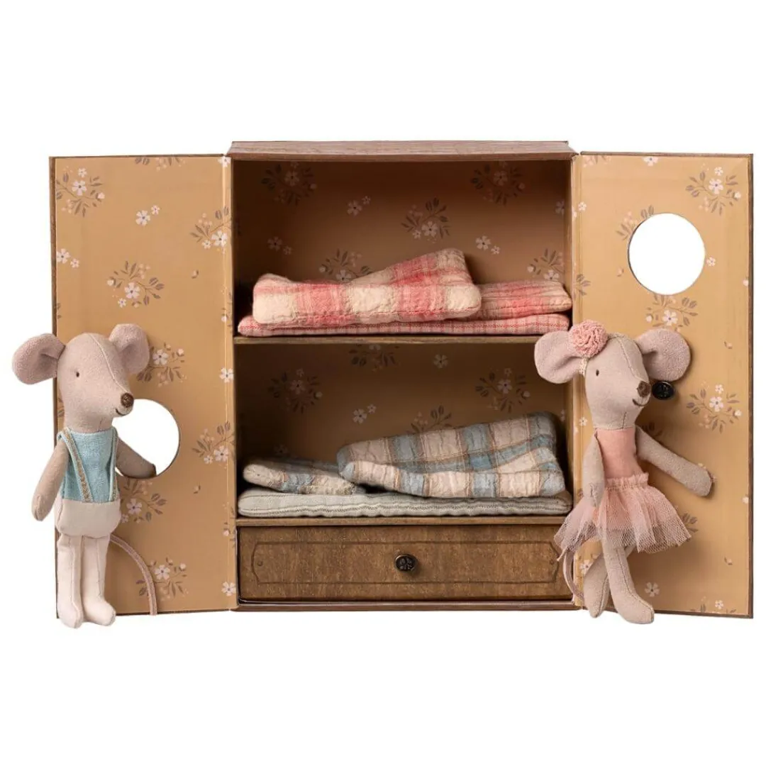 Maileg Dollhouses|Maileg Collection < Ballet Dance Studio Playset - Little Sister and Little Brother Mice