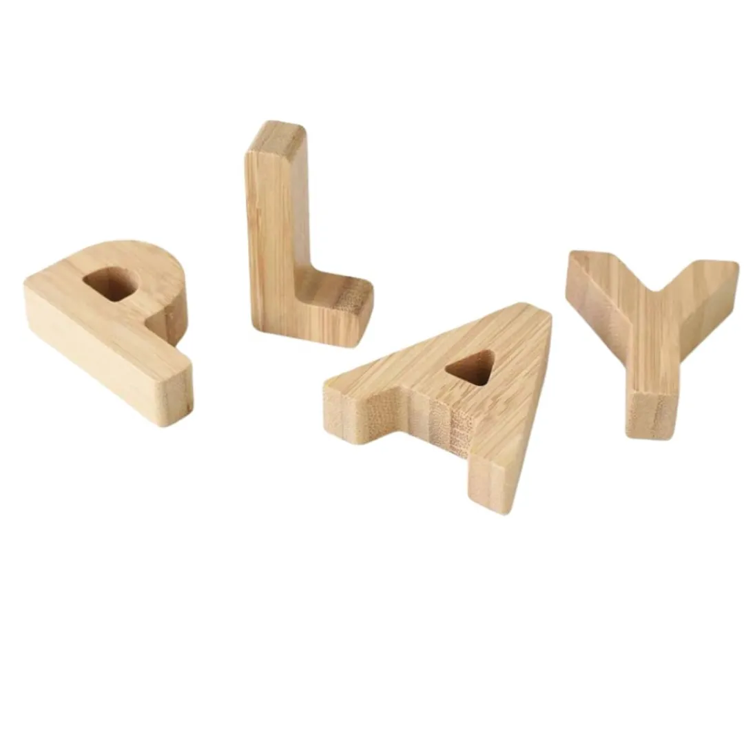 Wee Gallery Early Learning|Wooden Toys < Bamboo Alphabet Set