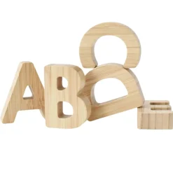 Wee Gallery Early Learning|Wooden Toys < Bamboo Alphabet Set