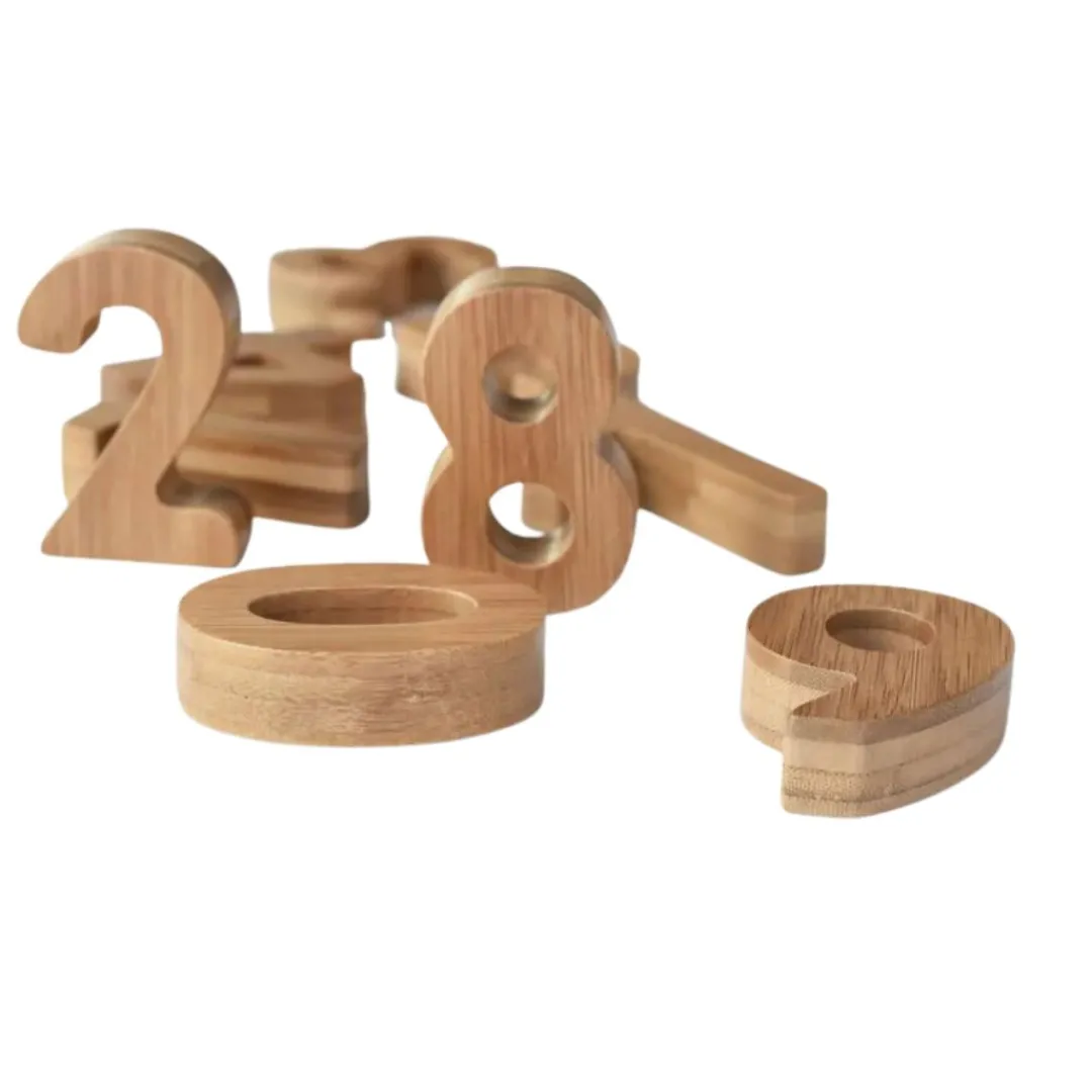 Wee Gallery Wooden Toys|Early Learning < Bamboo Number Set