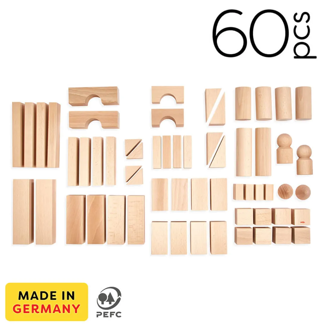HABA Wooden Toys|4 Years < Basic Building Blocks - Large Starter Set