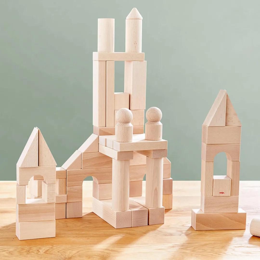 HABA Wooden Toys|4 Years < Basic Building Blocks - Large Starter Set