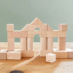 HABA Wooden Toys|4 Years < Basic Building Blocks - Small Starter Set