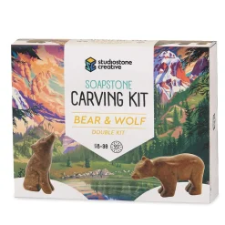 Studiostone Creative Stem Toys|Stem Toys < Bear and Wolf Soapstone Carving Kit