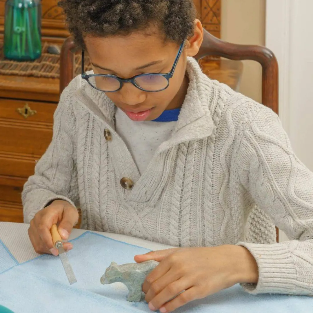 Studiostone Creative Stem Toys|Stem Toys < Bear and Wolf Soapstone Carving Kit