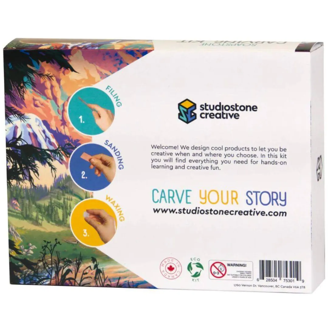 Studiostone Creative Stem Toys|Stem Toys < Bear and Wolf Soapstone Carving Kit