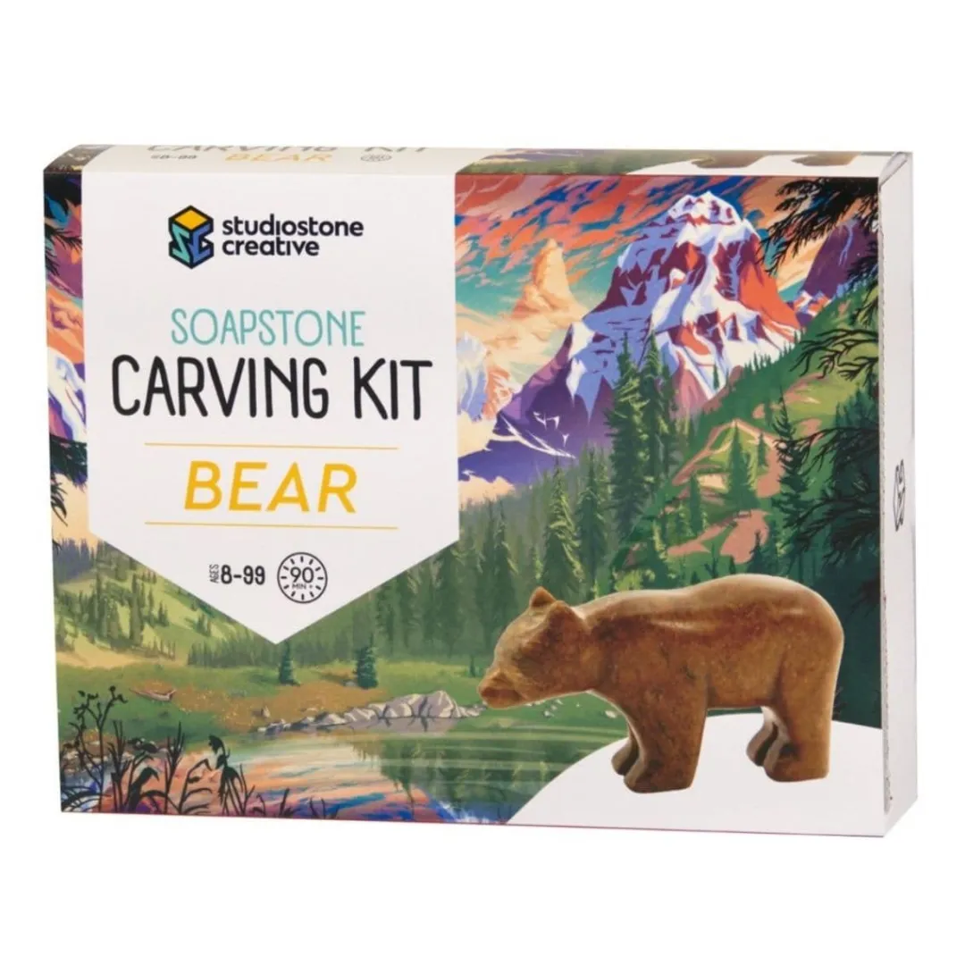 Studiostone Creative Stem Toys|Stem Toys < Bear Soapstone Carving Kit