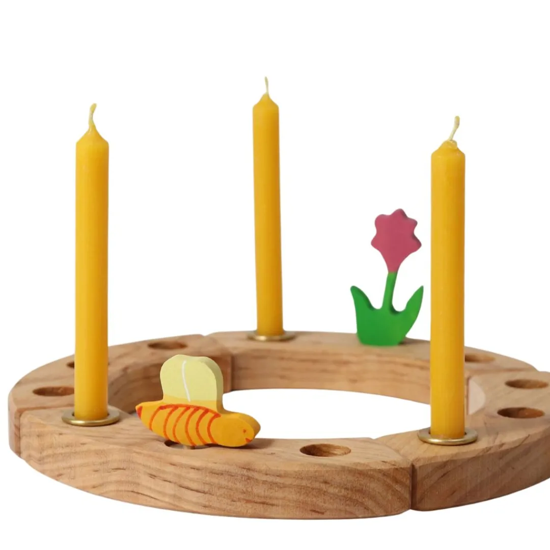 Grimm's Spiel u0026 Holz Parents|Summer Nature Table < 100% Beeswax Amber Candles