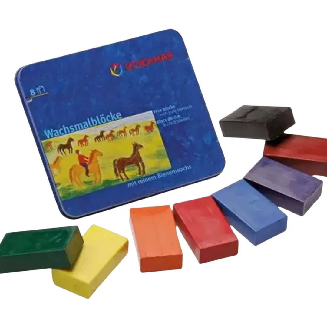 Stockmar 4 Years|3 Years < Beeswax Crayons - Standard Mix - 8 Blocks