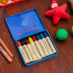 Stockmar 4 Years|3 Years < Beeswax Crayons - Standard Mix - 8 Sticks