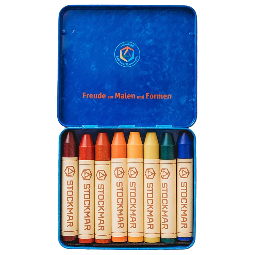 Stockmar 4 Years|3 Years < Beeswax Crayons - Waldorf Mix - 8 Sticks