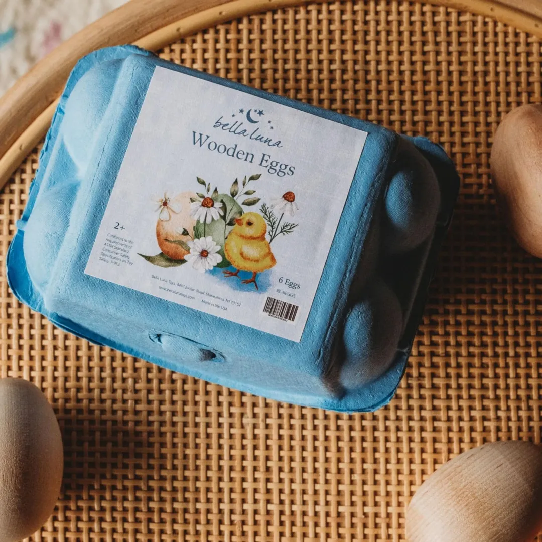 Bella Luna Toys Wooden Toys|2 Years < Bella Luna Wooden Toy Eggs, 6 Pack