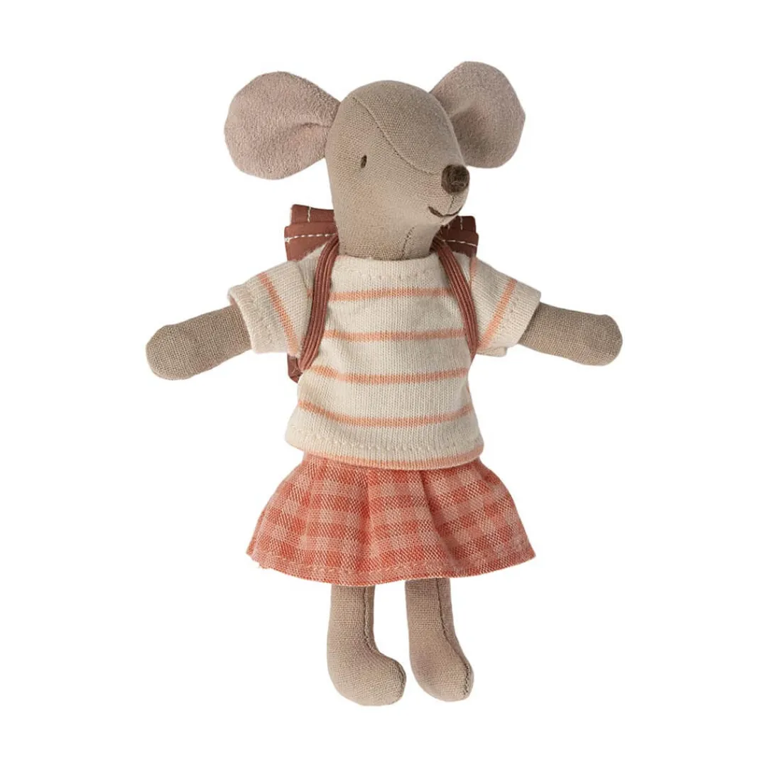 Maileg Maileg Collection|4 Years < Big Sister Tricycle Mouse - Coral