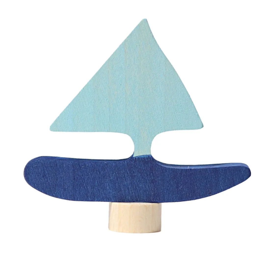 Grimm's Spiel u0026 Holz Wooden Toys|Summer Nature Table < Birthday Ring Decoration - Blue Sailboat