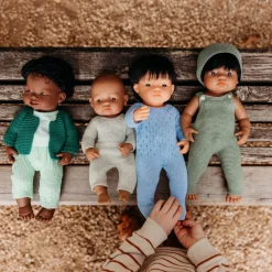 Miniland 4 Years|Montessori Inspired < Blue Knit Doll Pajamas - 15"