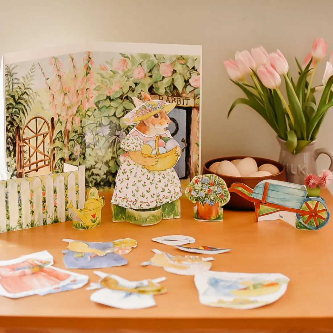 Woodfield Press 4 Years|5 Years < Bunny Rabbit Paper Doll Kit