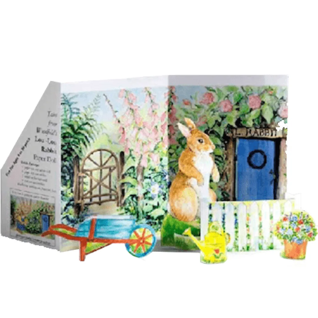 Woodfield Press 4 Years|5 Years < Bunny Rabbit Paper Doll Kit