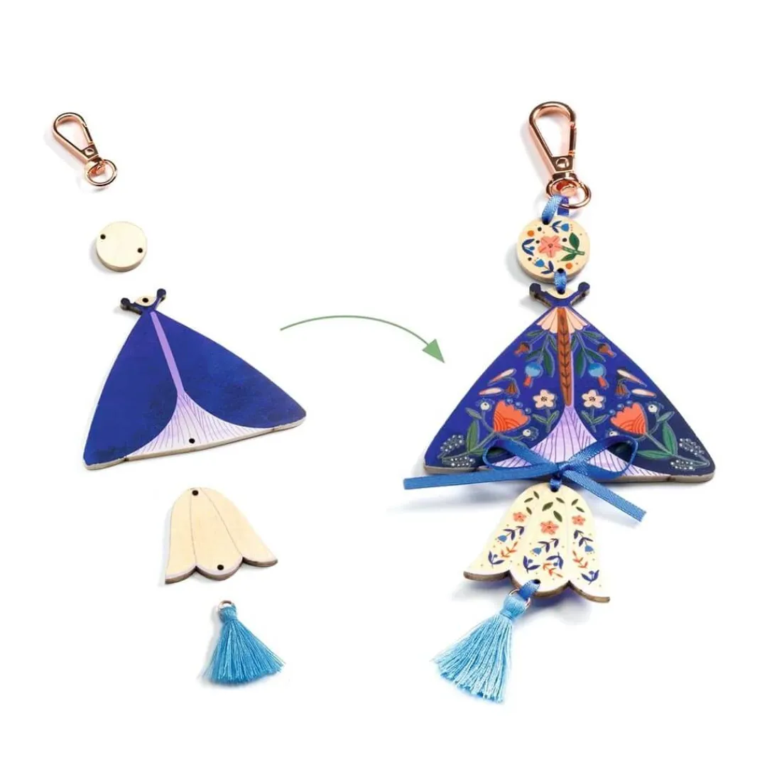 Djeco Wooden Toys|Other Crafts < Butterflies DIY Keychain Craft Kit