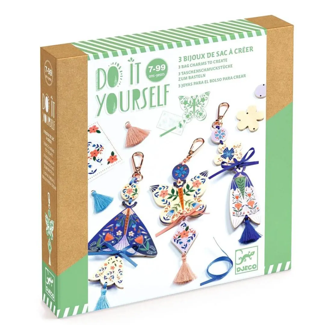 Djeco Wooden Toys|Other Crafts < Butterflies DIY Keychain Craft Kit