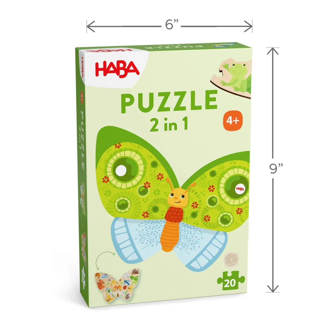 HABA Wooden Toys|Puzzles < Butterfly 2-in-1 Wooden Puzzle