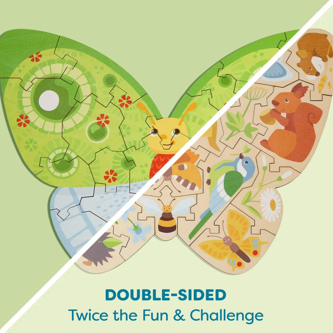 HABA Wooden Toys|Puzzles < Butterfly 2-in-1 Wooden Puzzle