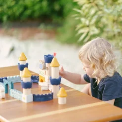 PlanToys USA Wooden Toys|2 Years < Castle Blocks Set