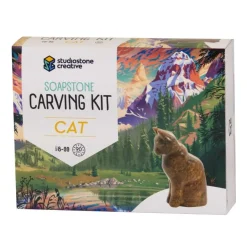 Studiostone Creative Stem Toys|Stem Toys < Cat Soapstone Carving Kit