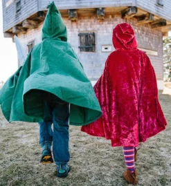 Fairy Finery 4 Years|3 Years < Child's Red Velvet Cape With Hood