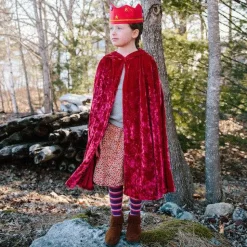 Fairy Finery 4 Years|3 Years < Child's Red Velvet Cape With Hood