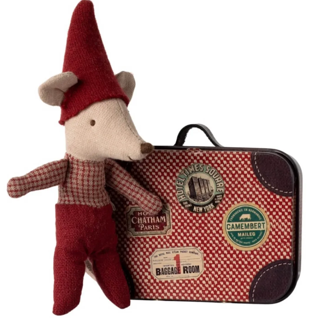 Maileg Maileg Collection|4 Years < Christmas Baby Mouse with Suitcase