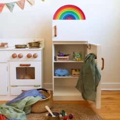 Bella Luna Toys Wooden Toys|4 Years < Classic White Wooden Play Refrigerator