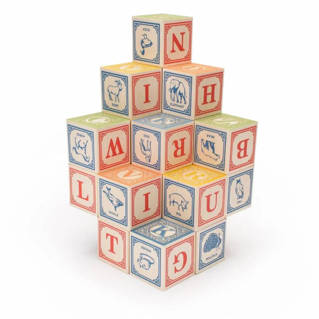 Uncle Goose Early Learning|4 Years < Classic Wooden Alphabet Blocks